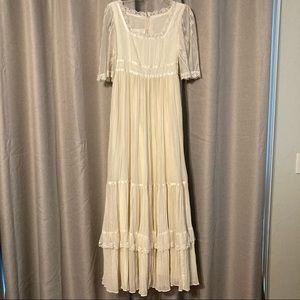 Vintage Gunne Sax Prairie Ivory Maxi